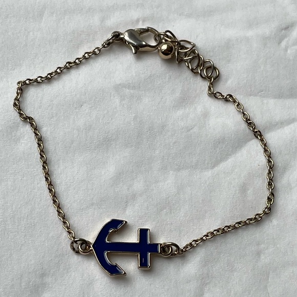 Blue anchor bracelet - Picture 2 of 2